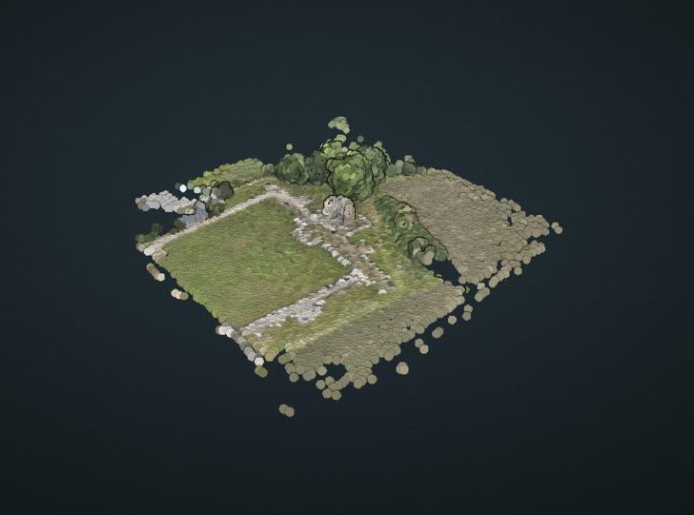 Nuage de points 3D du Temple de Mars relevé par drone